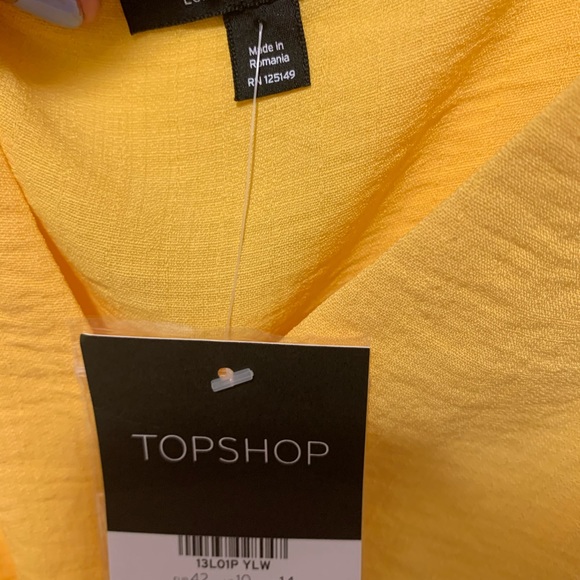 Yellow Topshop cropped twist top - Picture 2 of 4